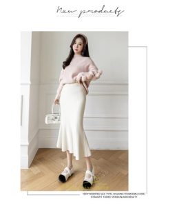 スカート | ロングレディース ウエストゴム きれいめ 会社 高身長 低身長 マーメイド 歩きやすい 着痩せ ニット 2022秋冬新作 セクシー 韓国ファッション 大人上品