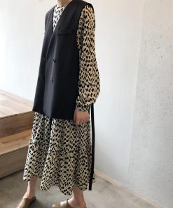 ベスト | ジレ 前開き ノースリーブ 春秋