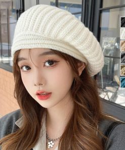 ベレー帽 | リブ編みニットニットキャップ