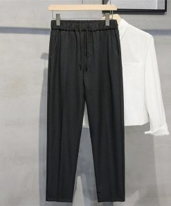 チノパン | パンツ メンズ ウエストゴム ロングパンツ 無地 シンプル カジュアルパンツ おしゃれ 夏新作 9分丈 テーパードパンツ サマーパンツ ビジネス お出かけ 仕事