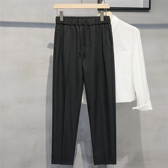 チノパン | パンツ メンズ ウエストゴム ロングパンツ 無地 シンプル カジュアルパンツ おしゃれ 夏新作 9分丈 テーパードパンツ サマーパンツ ビジネス お出かけ 仕事