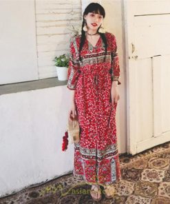 マキシ | レディース ワンピース 夏 秋 長袖ワンピ きれいめ 大人ワンピース Aライン ロングワンピース おしゃれ 大人 お呼ばれ 可愛い コットン レトロ 通勤