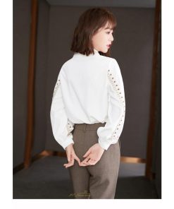 シャツ・ブラウス | ブラウス レディース シャツ トップス 白 長袖シャツ オフィス カジュアル おしゃれ シフォン 通勤 通学 オシャレ 上品 秋服 ナチュラル 可愛い キレイめ