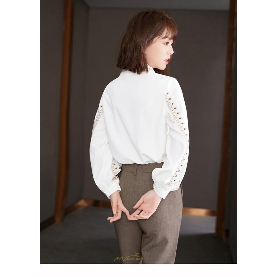 シャツ・ブラウス | ブラウス レディース シャツ トップス 白 長袖シャツ オフィス カジュアル おしゃれ シフォン 通勤 通学 オシャレ 上品 秋服 ナチュラル 可愛い キレイめ
