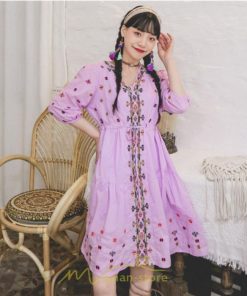 ミニ丈 | ワンピース レディース 夏 秋 ひざ上 カジュアル 大人 20代 30代 40代 50代 ママ 母 OL 謝恩会 食事会 個性的 民族風 三色展開 海外セレブ 女子会 上品