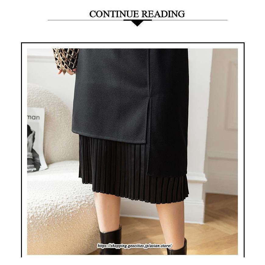スカート | ロングプリーツカート Aライン 秋冬 レディース ボトムス 通勤 着痩せ キレイめ 20代30代40代50代 カジュアル 上品 ラシャ 大人気
