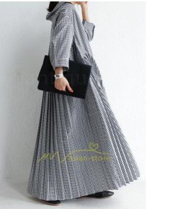 マキシ | ワンピース レディース ワンピ おしゃれ きれいめ 40代 50代 ロング丈 着痩せ 長袖 ゆったり 体型カバー カジュアル 20代30代 送料無料 カーディガン チェック柄