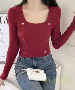 ｔシャツ・カットソー | リブカットソー レディース 秋 秋服 トップス 長袖 ロングスリーブ リブ カットソー 綿混 秋コーデ インナー 伸縮性 ショート丈 タイト スリム ニットソー