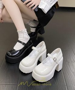 ローファー | パンプス ハイヒール レディース グランドトゥ 厚底 太ヒール スムース 美脚 ハロウィン 演出 可愛い 疲れない 韓国風 人気 歩きやすい 小柄