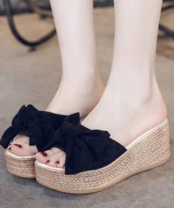 パンプス | 厚底サンダル ウエッジソール ヒールサンダル 痛くない リボンサンダル 歩きやすい レディース リゾートサンダル サマー