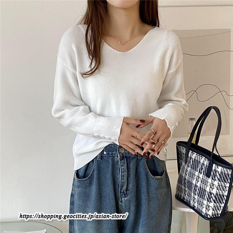 ニット・セーター | カットソー ニット レディース リブニット 長袖 秋冬 春 トップス スリム ストレッチ インナー 無地 長袖カットソー 長袖ニット 通学通勤 プルオーバー 着痩せ