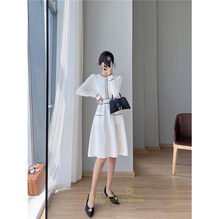 ニットワンピース | ワンピース レディース ニット ワンピース ニット チュニック 膝丈 ロング 長袖 着痩せ 20代30代40代50代 送料無料 秋冬 可愛い 秋冬コーデ