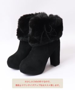 ショートブーツ | ファーブーツ ブーティー 太ヒール 韓国