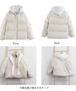 ジャケット・ブルゾン | フーデッド エコダウンジャケット重ね着風