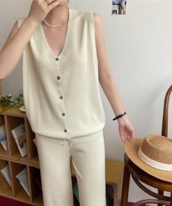 セットアップ | サマーニット冷感タッチ薄手