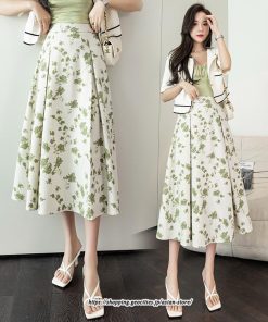 スカート | レディース ロングハイウエスト Aライン 花柄 秋 冬 ボトムス カジュアル 大人 可愛い お出かけ デイリー フェミニン おしゃれ きれいめ