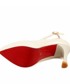 パンプス | ハイヒール シューズ ポインテッドトゥ ヒール 大きいサイズ レディース 走れる 細ヒール アンクルストラップ 宴会 歩きやすい ストラップ