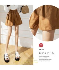 ショートパンツ | パンツ ハイウエスト 無地 美脚 カジュアル シンプル レディース 春 夏 新作 2022 ボトムス 韓国風 ゆったり ズボン 日常 短パン お出かけ