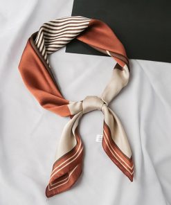 その他小物 | シルク風スカーフ 首巻き 配色バンダナ