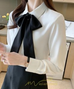 シャツ・ブラウス | シャツ ブラウス 秋冬 レディース 蝶結び きれいめ フォーマル 春 長袖 オフィス 通勤 OL シフォン リクルート エレガント お仕事 オシャレ 就活 面接 上品