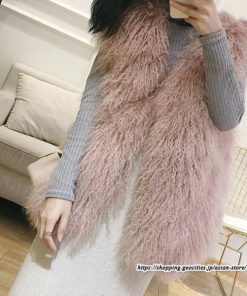 ベスト | ボリュームプードルフェイクファーファー毛皮レディース 冬 フェイクファー 毛皮コート アウター ふわふわ 前開き ノースリーブ