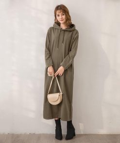 マキシ | パーカーワンピース 春 ライトスウェット ロングワンピース ロングパーカー ミモレ丈 長袖 レディース サイドポケット フード付き 大人 無地 通学通勤 可愛い