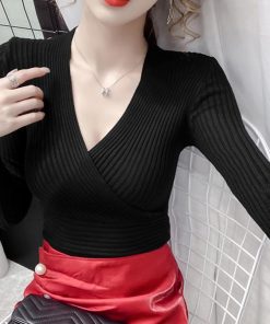 新作入荷アイテム | レディース ニットソー 長袖 プルオーバー トップス 韓国ファッション ニット きれいめ 秋冬 Vネック ニットセーター