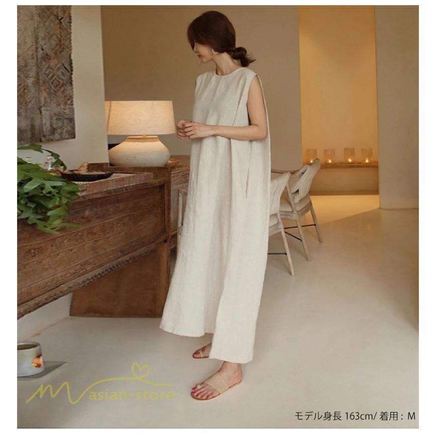 ノースリーブ | ワンピース レディース 40代 マキシワンピース 無地 ロングワンピース 着回し 着痩せ きれいめ ゆったり 40代 20代 体型カバー 30代 送料無料