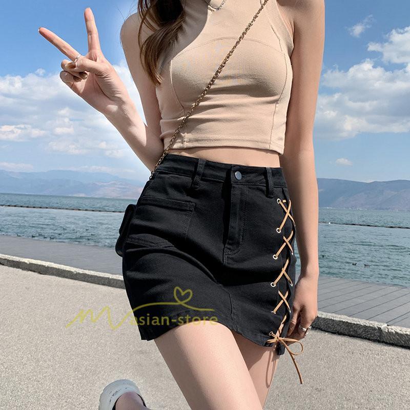 ショートパンツ | スカート風レディースデニムショーパン ハイウエスト 短パン 20代30代40代 カジュアル 通勤通学