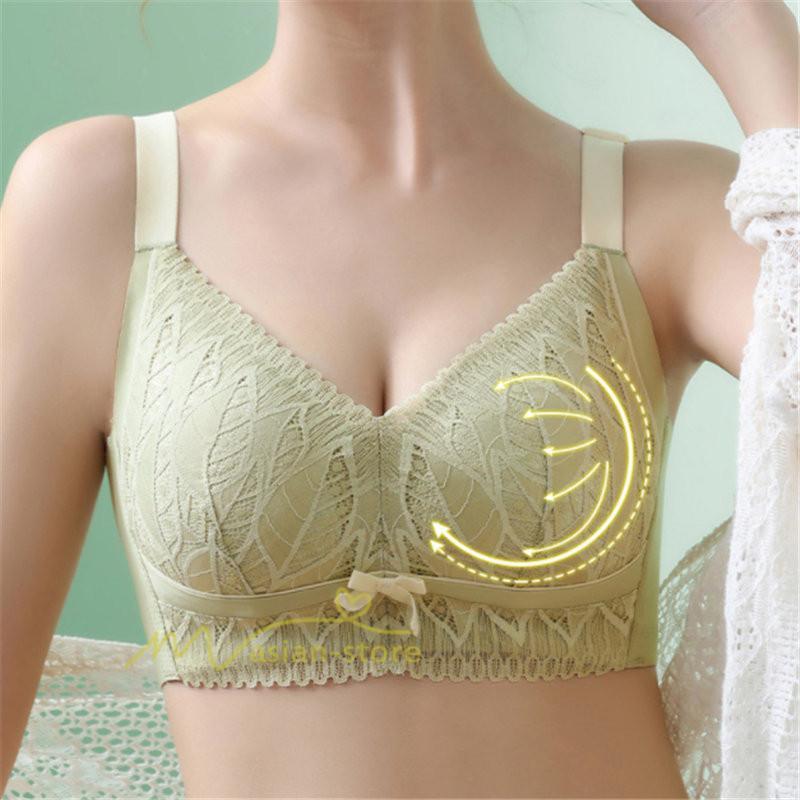 ショーツ | 胸 小さく 見せる ブラ 大きいサイズ クラッシィワイヤレスブラ ボタニカルレース ブラジャー フルカップ 20代30代40代50代60代 ノンワイヤー 補正 上品 下着