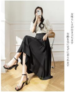 スカート | ロング丈 ボトムス レディース マキシ 上品 20代30代40代50代 カジュアル 通勤 通学 お出かけ 着痩せ 韓国風 エレガント 夏物 体系カバー 可愛い