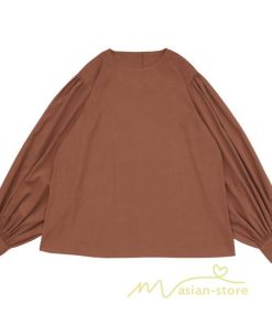 シャツ・ブラウス | 長袖ブラウス 綿100%ブラウス レディース シャツ 秋物 パフスリーブブラウス 無地 トップス 長袖 夏秋物 20代30代 可愛い ゆったりシルエット OL 大人