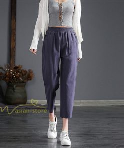 チノ・テーパード・ジョガー・スキニーパン | パンツ テーパードパンツ レディース 無地 9分丈 秋 リネン混 着痩せ シンプル 可愛い ウエストゴム カジュアル ワイドパンツ ゆったり OL ビジネス きれいめ