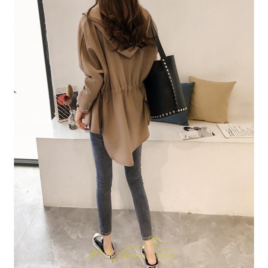 コート・ジャケット | ジャケット レディース 春 50代 40代 30代 20代 秋 カジュアル フード付き 春秋コート ロングコート 無地 コート コーデ 長袖 秋服 お洒落 秋 ロング丈