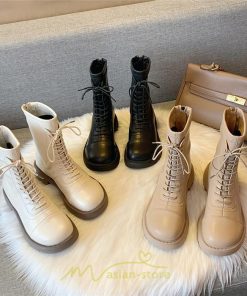 ショートブーツ | ブーツ レディース トレンド ミドル 厚底 袴ブーツ 黒 レースアップ 編み上げ カーキ オフホワイト 通勤 オフィス 通学 歩きやすい 疲れにくい