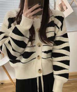 ニット・セーター | ニットカーディガン 秋冬レディース 配色