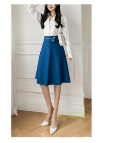 スカート | ロング丈 レデース 秋 冬  Aラインハイウエスト 体型カバー お洒落 通勤 OL 上品 20代 30代 40代 秋服 ビジネス 2021作 カジュアル 着痩せ
