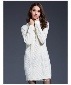 マキシ | ニットワンピース ワンピース レディース 秋冬 チュニック ニット ひざ丈 長袖 ハイネック ゆったり 無地 オシャレ 通学 かわいい 大きいサイズ 通勤