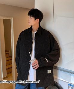 シャツ | ライトアウター メンズ 前開き 長袖 英字 シンプル ゆったり 大きいサイズ 秋 コーデ メンズスタイル 長袖5XL 新作 カジュアル カッコウイイ