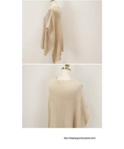 ニット・セーター | ニット レディース セーター 秋冬 春 トップス マント ポンチョ 重ね着風 大人 無地 ニットセーター 上品 サイドスリット プルオーバー ゆったり カジュアル