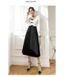 スカート | ロング 秋 秋服 レディース ボトムス ロングフレア プリーツ裏地付き キレイめ 着痩せ フェミニン お出かけ 可愛い オシャレ