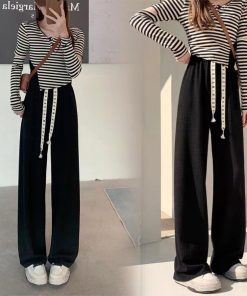 ワイドパンツ | ワッフル調ストレートパンツ レディース夏