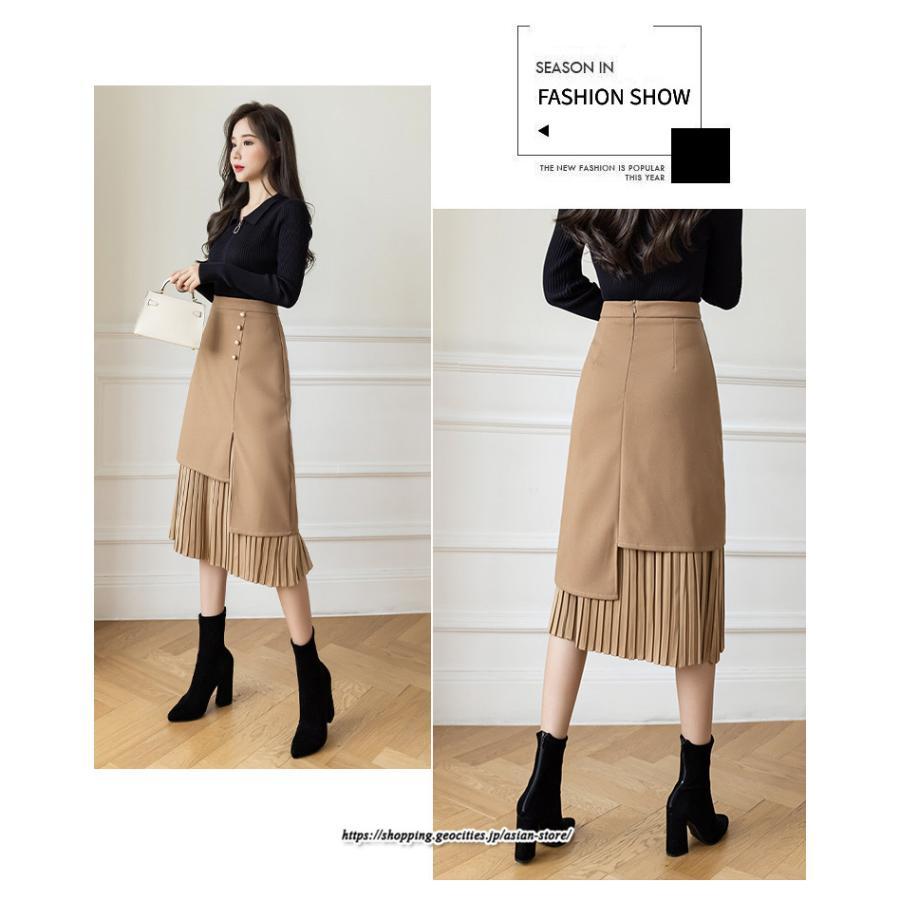 スカート | ロングプリーツカート Aライン 秋冬 レディース ボトムス 通勤 着痩せ キレイめ 20代30代40代50代 カジュアル 上品 ラシャ 大人気