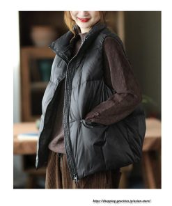 ベスト | ダウンレディース アウター 中綿スタンドカラー ジップアップ 秋冬 秋服 大人 防風防寒 ダウン 無地 トップス ベストアウター