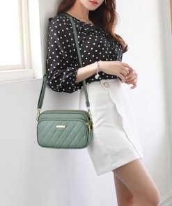 ショルダーバッグ | 3ポケット 大人 キルティングバッグ 斜めがけ 軽量 レディース コンパクトバッグ マザーズバッグ