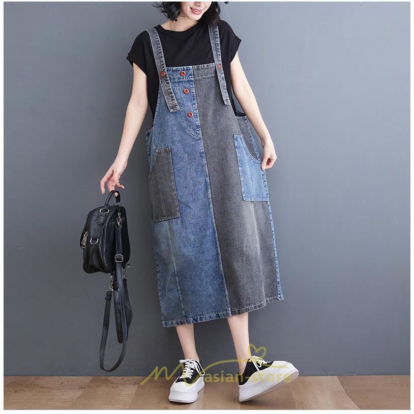 オーバーオール サロペット | サロペット レディース 春夏秋冬 オールインワン オーバーオール ワンピース 体型カバー デニム ロング丈 20代 大きいサイズ 50代 40代 おしゃれ 30代