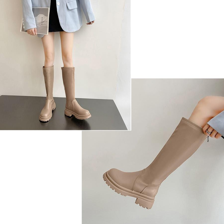 ニーハイブーツ | ロングブーツ 厚底ブーツ レディース韓国