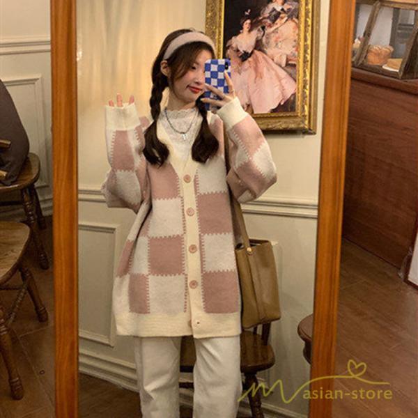 カーディガン | ニットレディース 2022秋冬 羽織り ニット アウター セーター フロントボタン 長袖 トップス 秋ニット 大人 20代50代 通学通勤