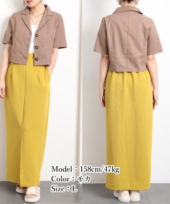 テーラードジャケット | 半袖 クロップド丈