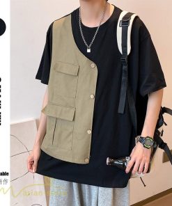 Tシャツ | 半袖メンズ トップス 上品 切り替え カジュアル おしゃれ 重ね着風 レイヤード 20代 30代 カッコウイイ 大きいサイズ 40代 半袖 カットソー